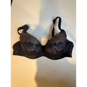 Soma Balconet Bra 40C Black Beige Lace Women